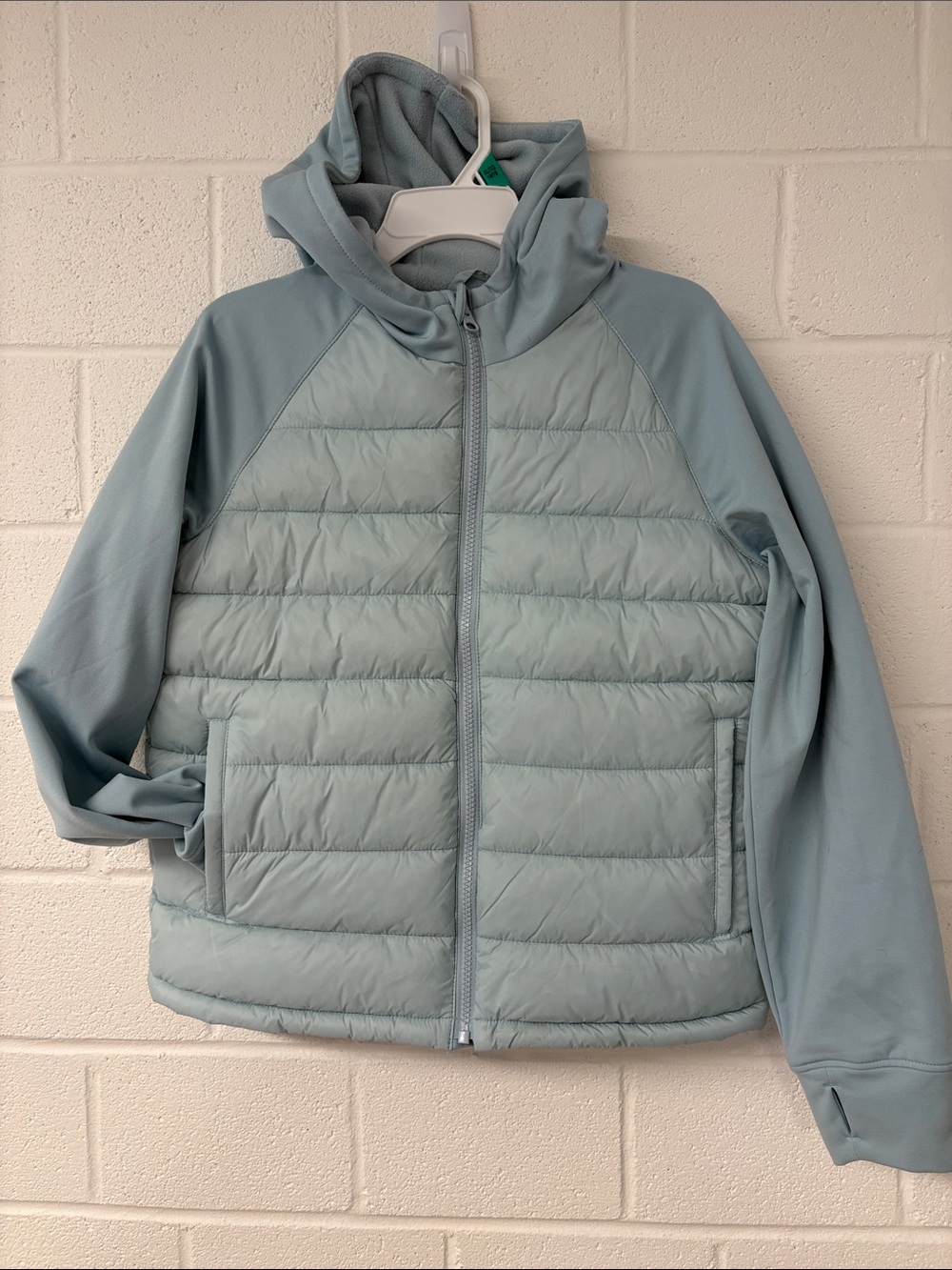 Girls Children’s Place Light Blue Quilted Hooded Jacket NWOT